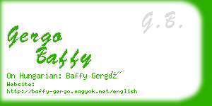 gergo baffy business card